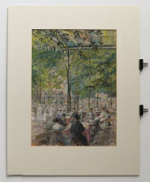 Paul Heydel - Konzertplatz Weißer Hirsch im Sommer - 1916 - Aquarell und Gouache über Bleistift