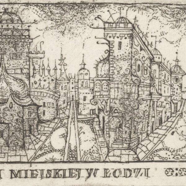 Leszek Rózga - Exlibris Biblioteki Miejskiej w Lodzi (Stadtbibliothek von Lódz) - undatiert - Radierung