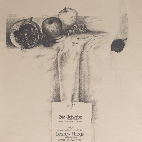 Leszek Rózga - Ausstellungsplakat Galerie Die Scherbe - 1976 - Offsetlithografie