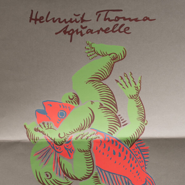 Helmut Thoma - Ausstellungsplakat Helmut Thoma - Aquarelle - 1974 - Farbserigraphie