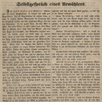 Unbekannt - Flugblatt zur Wahl der Volksvertretung im...